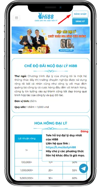 Bước 2: Chọn "ĐĂNG NHẬP".
